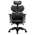 Silla gaming Cougar Terminator en color negro con detalles rojos, asiento acolchado y soporte lumbar para juegos cómodos