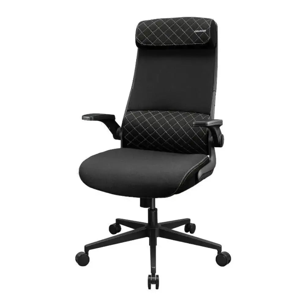 Silla gaming Cougar Stryder negra con diseño ergonómico y soporte lumbar para mayor comodidad durante largas sesiones de juego