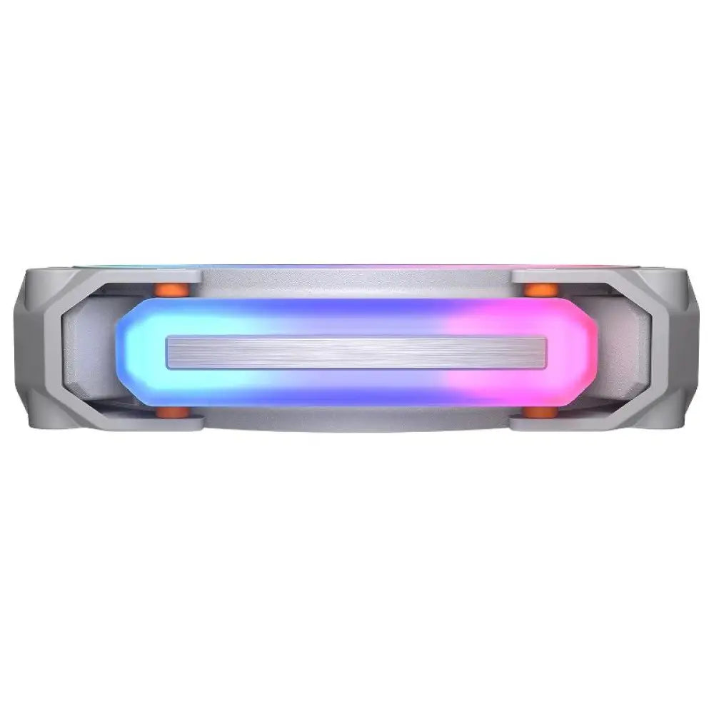 Tres ventiladores Cougar Vent. Modular Apolar 120 ARGB blancos para refrigeración de PC, con iluminación ARGB.