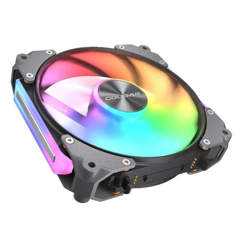 Ventilador modular Cougar Apolar 120 ARGB para refrigeración, con iluminación RGB y diseño eficiente para PCs gaming y enfriamiento.