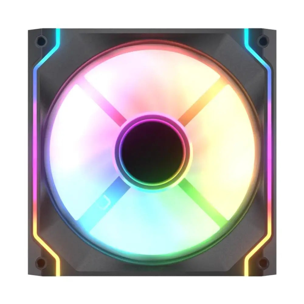 Ventilador Cougar SC140 ARGB negro para refrigeración de PC, con luces RGB personalizables y diseño eficiente.