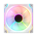 Ventilador Cougar SC140FW ARGB blanco para refrigeración de PC, con iluminación LED ARGB y diseño compacto.