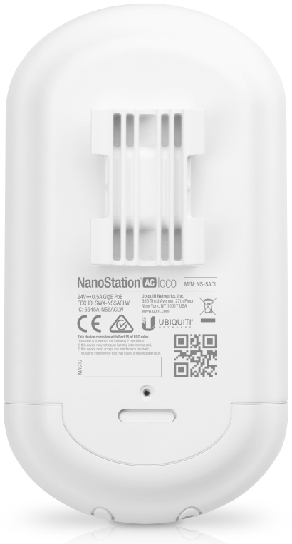 CPE UBIQUITI LOCO5AC NANOLOCO AC NANOSTATION AIRMAX AC 5GHZ 13DBI - detalle