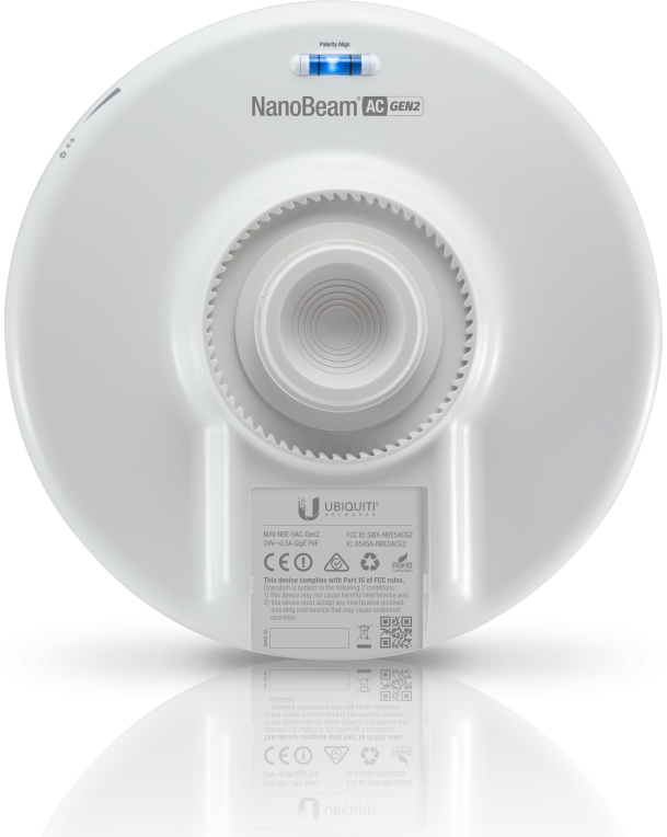 CPE UBIQUITI NBE-5AC-GEN2 NANOBEAM AC AIRMAX AC 5GHZ 19DBI - detalle