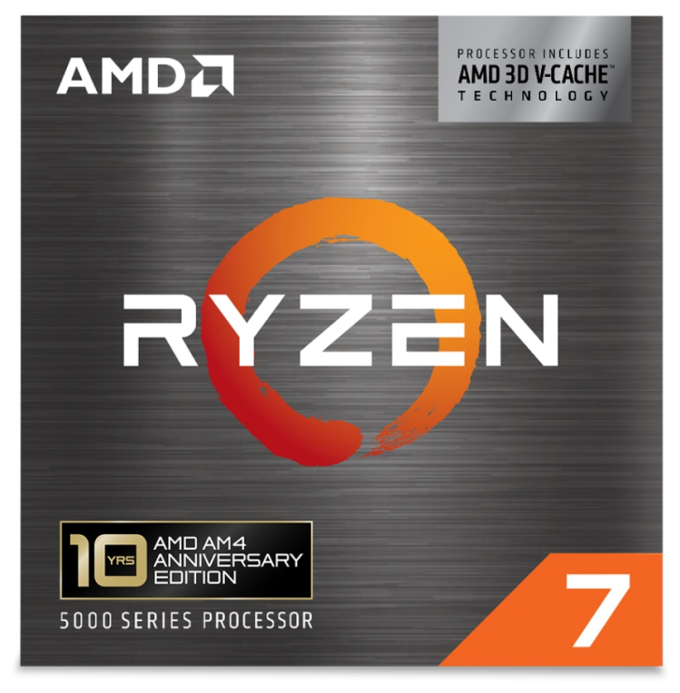 CPU AMD RYZEN 7 5800X3D AM4 10 TH ANVRY BOX CON COOLER - detalle