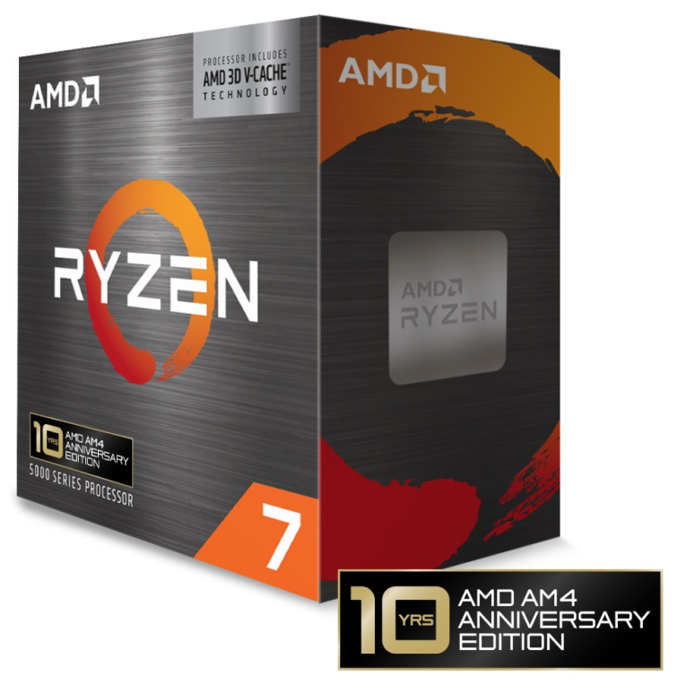 CPU AMD RYZEN 7 5800X3D AM4 10 TH ANVRY BOX CON COOLER - detalle