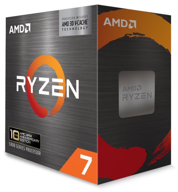 CPU AMD RYZEN 7 5800X3D AM4 10 TH ANVRY BOX CON COOLER - detalle