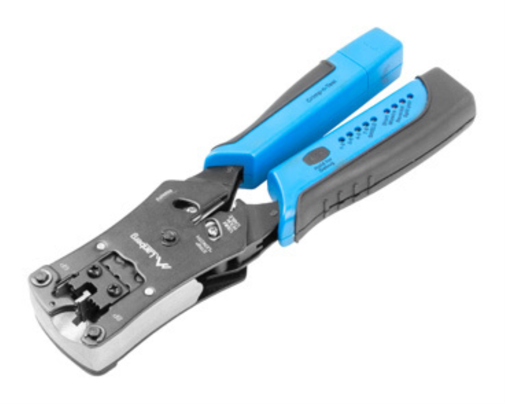 CRIMPADORA LANBERG UNIVERSAL RJ45/RJ11/RJ12 CON COMPROBADOR DE CABLES - detalle