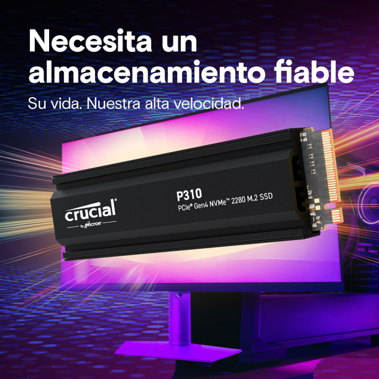 CRUCIAL P310 1TB NVME SSD W/HEATSINK - detalle