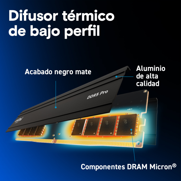 CRUCIAL PRO 128GB KIT2 DDR5-5600 UDIMM - detalle