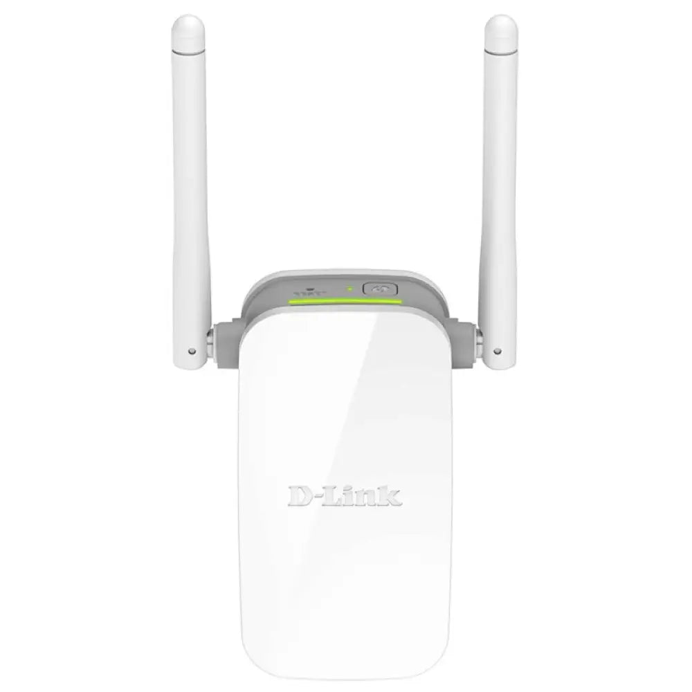 Punto de acceso repetidor D-Link DAP-1325 N300, dispositivo de red inalámbrica con antenas y puerto Ethernet.
