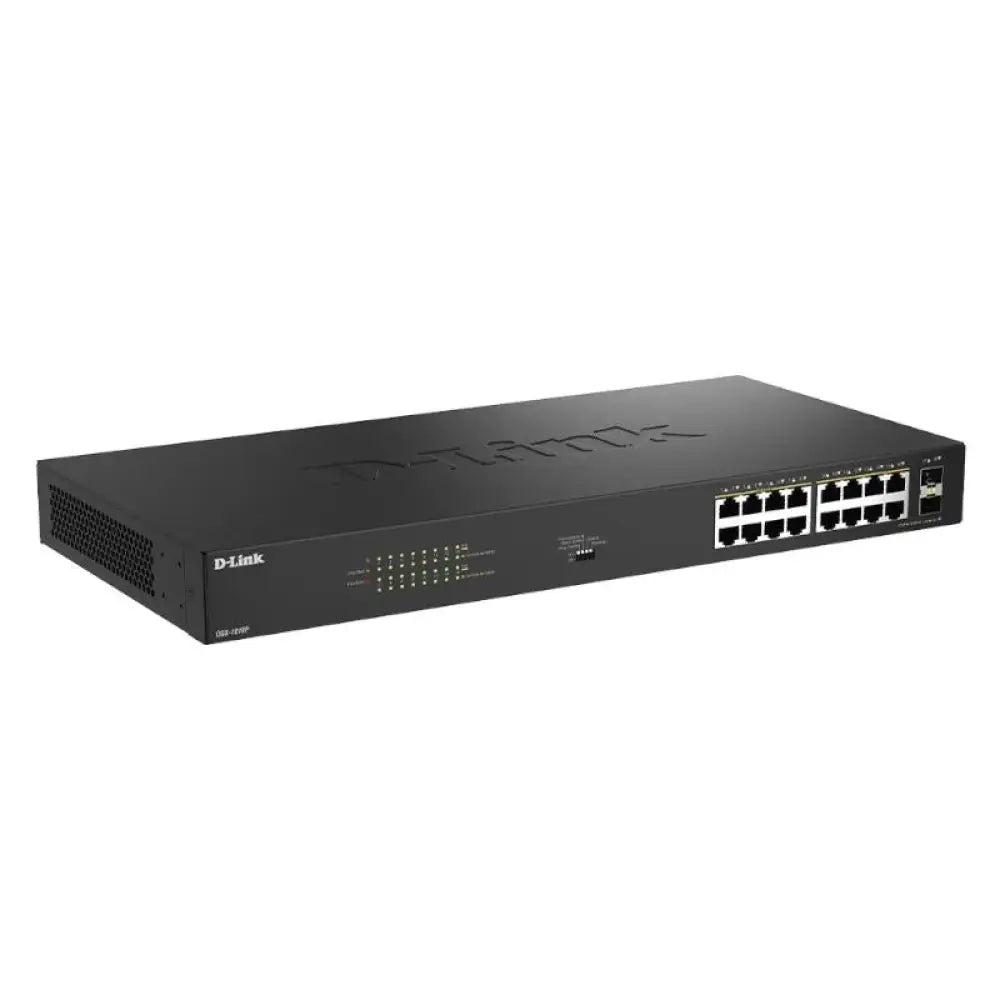 D-Link DGS-1018P/E Switch 16xGbE PoE+ 2xSFP - detalle