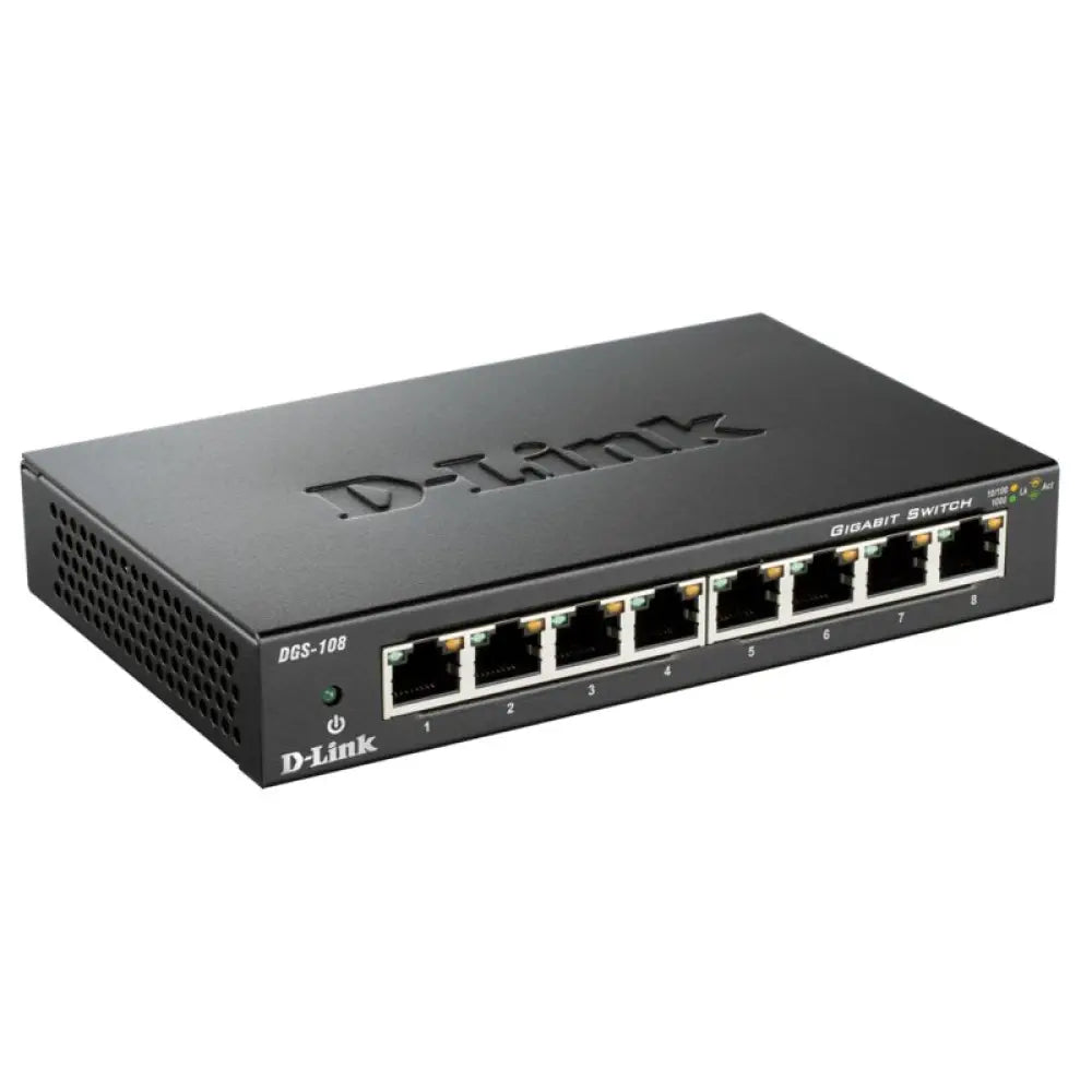 D-Link DGS-108 Switch 8xGB Metal - detalle