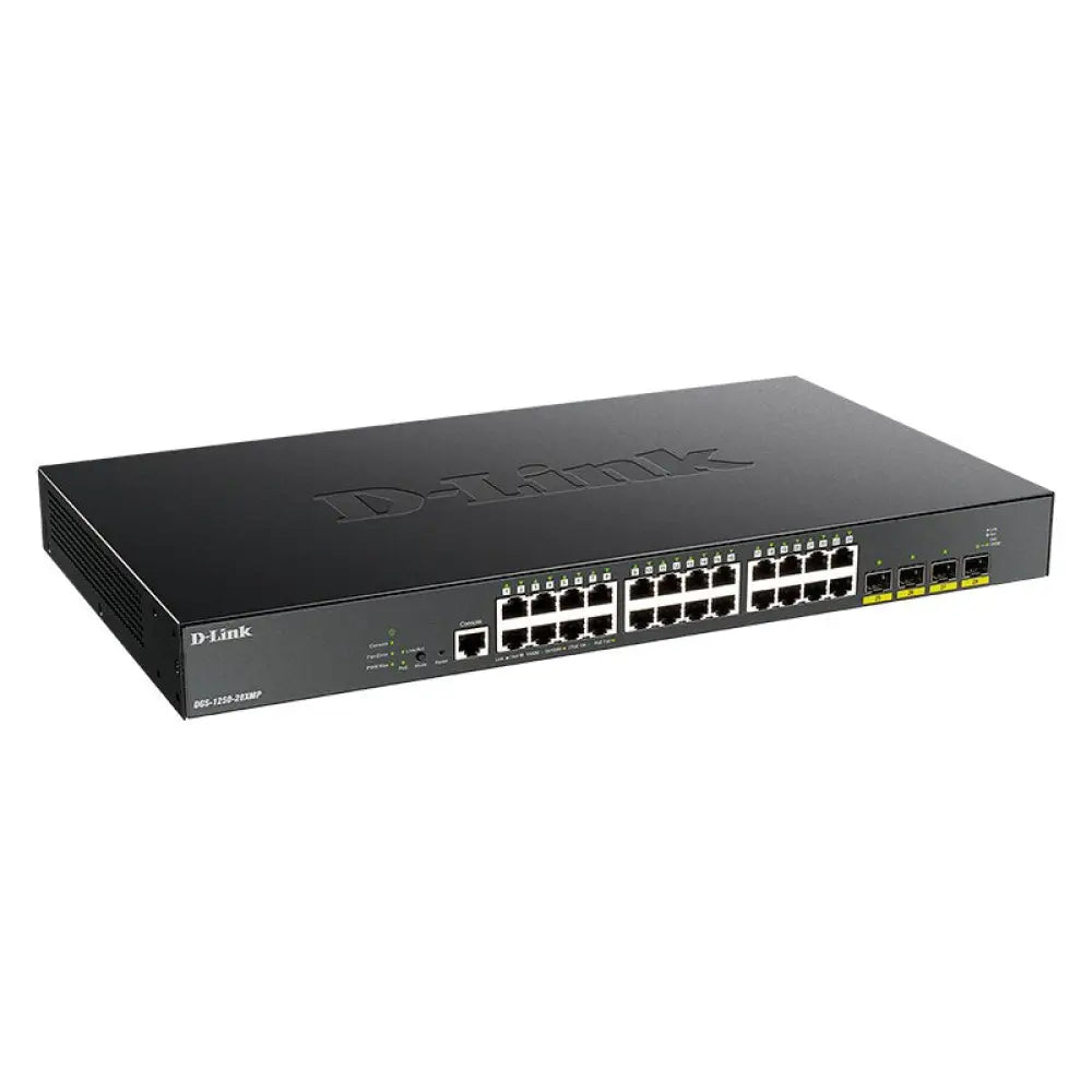 D-Link DGS-1250-28XMP/E Switch 24xGb PoE 4x10Gb - detalle