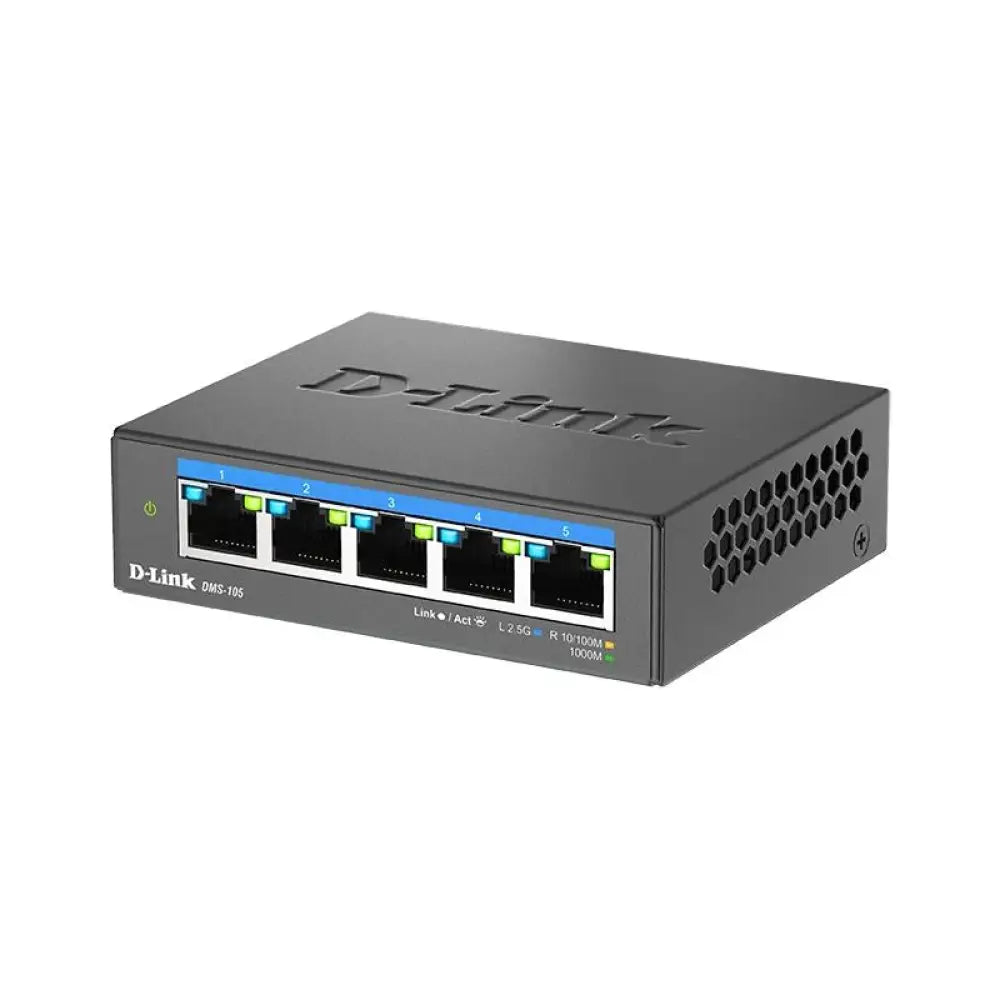 D-Link DMS-105 5x2.5MGb Unmanaged Switch - detalle