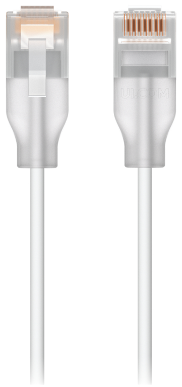 Ubiquiti UACC-Cable-Patch-EL-2M-W cable de red Translúcido. Blanco Cat6 Alrededor