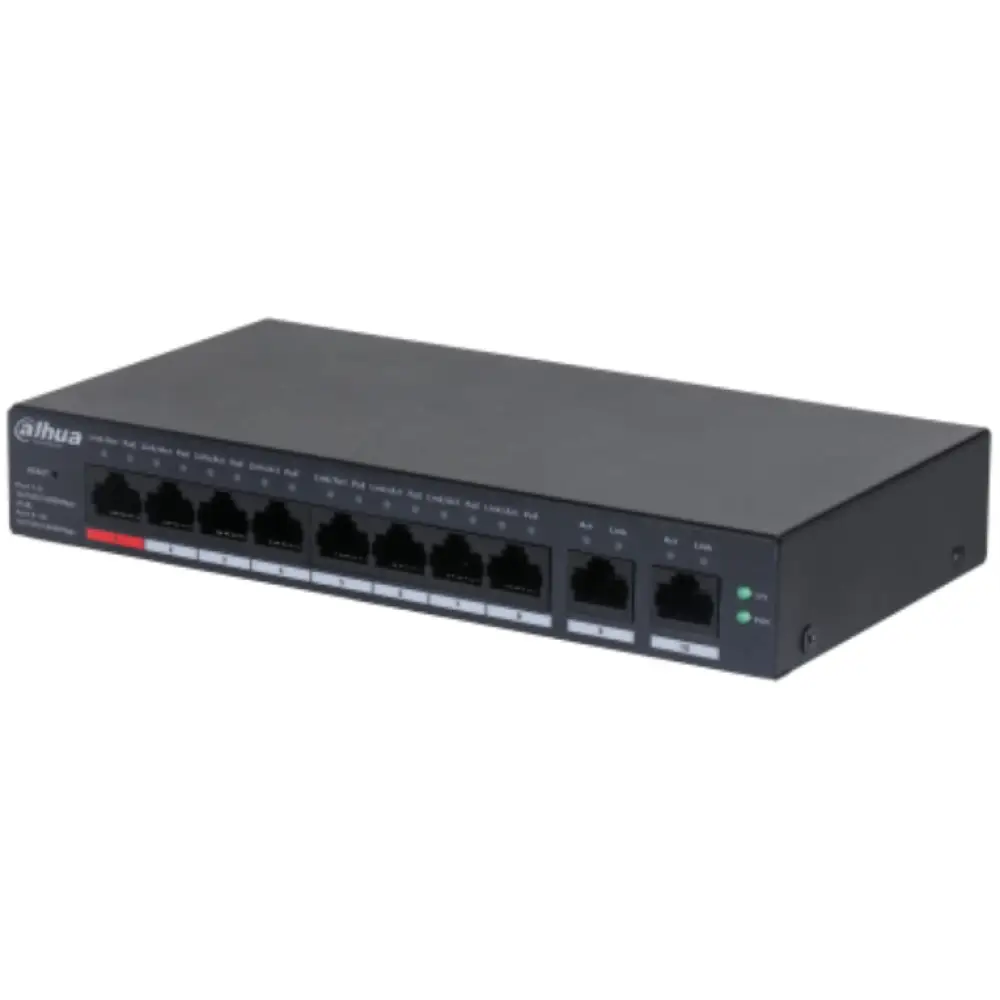 Dahua Technology DH-CS4010-8GT-110 switch Gestionado L2 Gigabit Ethernet (10/100/1000) Energía sobre Ethernet (PoE) Negro - detalle