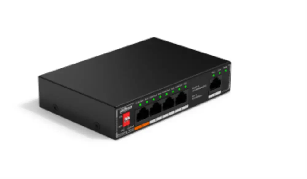 Dahua Technology PoE DH-SF1005 switch No administrado L2 Fast Ethernet (10/100) Energía sobre Ethernet (PoE) Montaje en pared/escritorio Negro - detalle