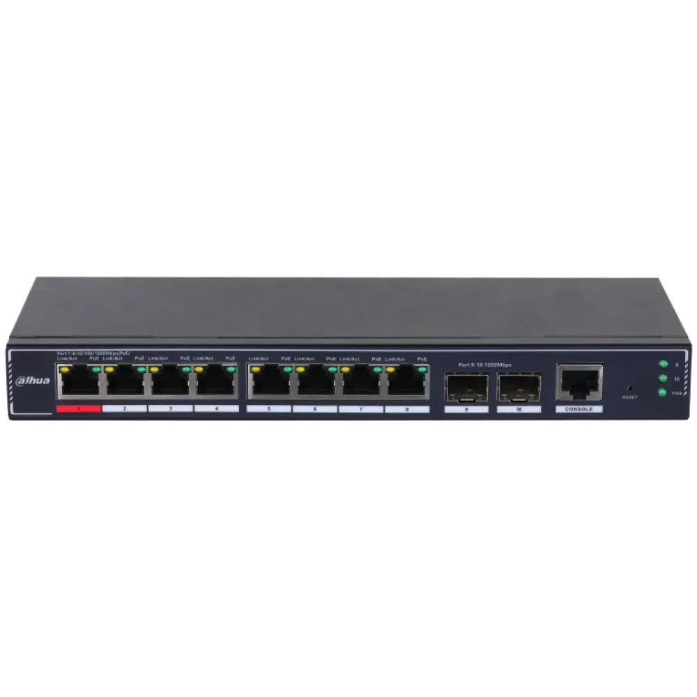 Dahua Technology PoE SG4010P-2F Gestionado L2 Gigabit Ethernet (10/100/1000) Energía sobre Ethernet (PoE) Negro - detalle