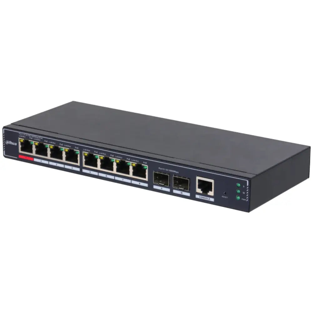 Dahua Technology PoE SG4010P-2F Gestionado L2 Gigabit Ethernet (10/100/1000) Energía sobre Ethernet (PoE) Negro - detalle