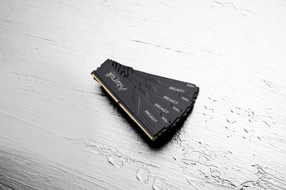 DDR4 KINGSTON 16GB 3200 FURY BEAST NEGRO - detalle