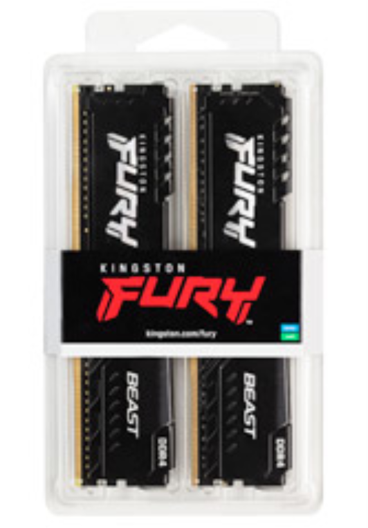 DDR4 KINGSTON 2x 8GB 3200 FURY BEAST NEGRO - detalle