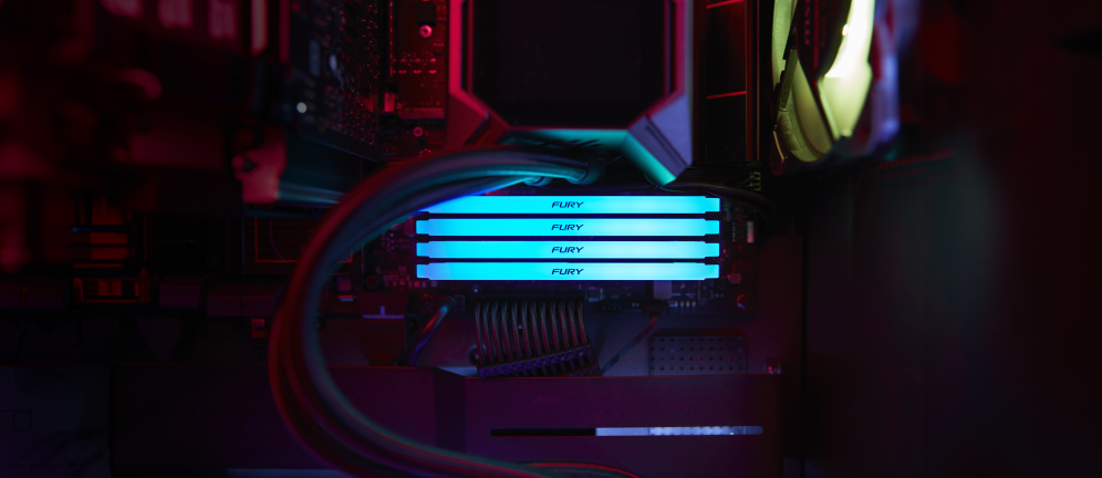 DDR4 KINGSTON FURY BEAST 16GB 3200 RGB - detalle