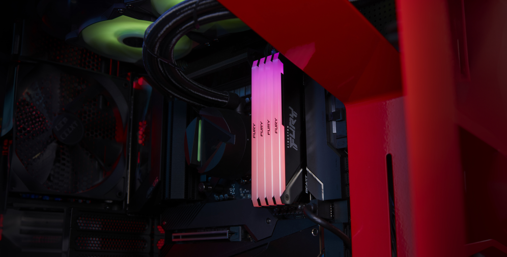 DDR4 KINGSTON FURY BEAST 16GB 3200 RGB - detalle