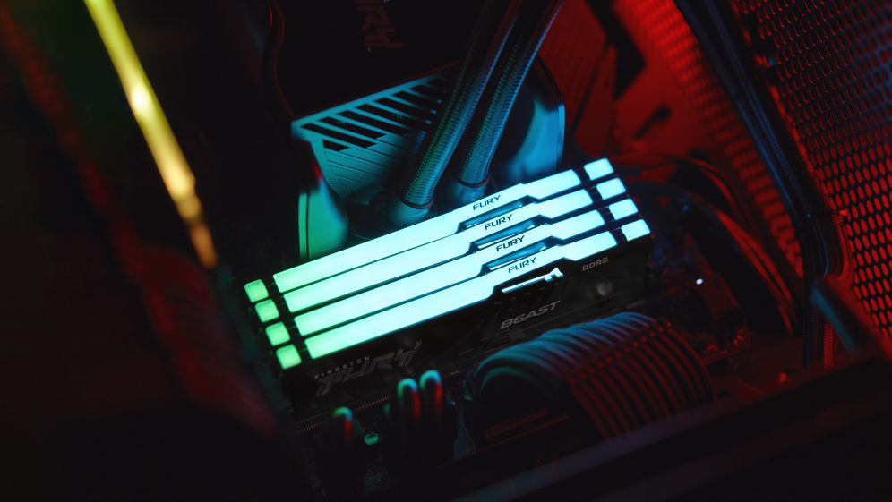 DDR5 KINGSTON 32GB 6000 FURY BEAST RGB - detalle