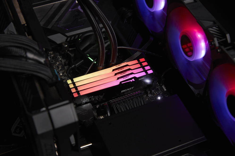 DDR5 KINGSTON 32GB 6000 FURY BEAST RGB - detalle