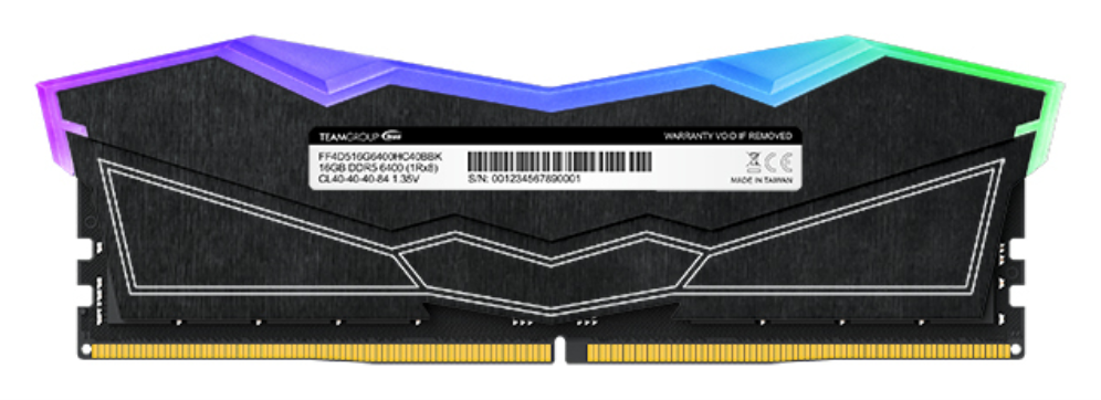 DDR5 TEAMGROUP T-FORCE DELTA RGB 16GB X2 6000 BLANCO - detalle
