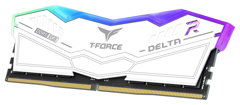 DDR5 TEAMGROUP T-FORCE DELTA RGB 16GB X2 6000 BLANCO - detalle