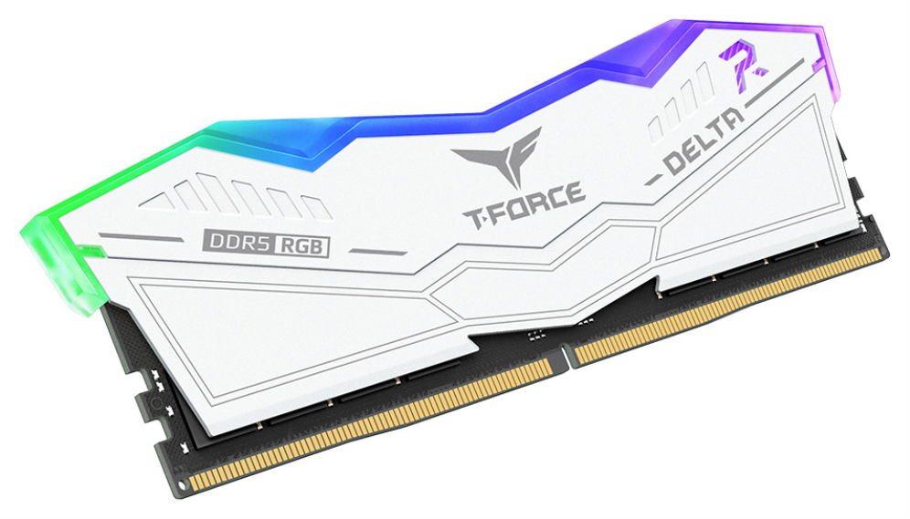 DDR5 TEAMGROUP T-FORCE DELTA RGB 16GB X2 6000 BLANCO - detalle
