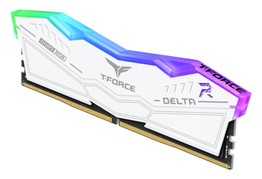 DDR5 TEAMGROUP T-FORCE DELTA RGB 16GB X2 6000 BLANCO - detalle