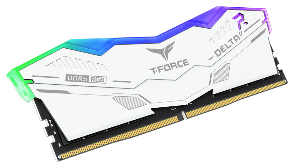 DDR5 TEAMGROUP T-FORCE DELTA RGB 16GB X2 6000 NEGRO CL30-39-39-76 1.4V - detalle