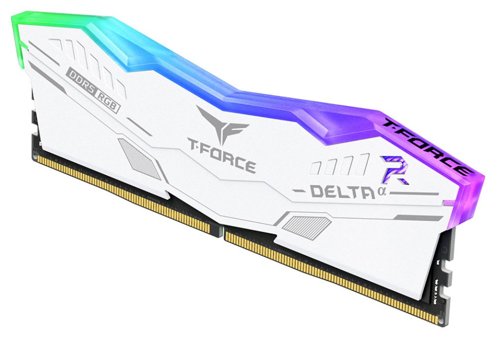 DDR5 TEAMGROUP T-FORCE DELTA RGB 16GB X2 6000 NEGRO CL30-39-39-76 1.4V - detalle