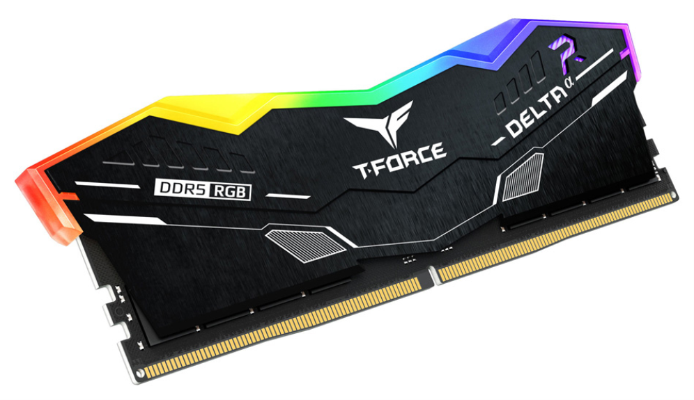 DDR5 TEAMGROUP T-FORCE DELTA RGB 16GB X2 6000 NEGRO CL30-39-39-76 1.4V - detalle