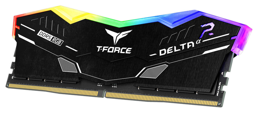 DDR5 TEAMGROUP T-FORCE DELTA RGB 16GB X2 6000 NEGRO CL30-39-39-76 1.4V - detalle