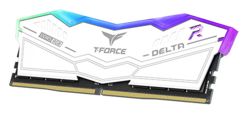 DDR5 TEAMGROUP T-FORCE DELTA RGB 16GB X2 7200 BLANCO - detalle