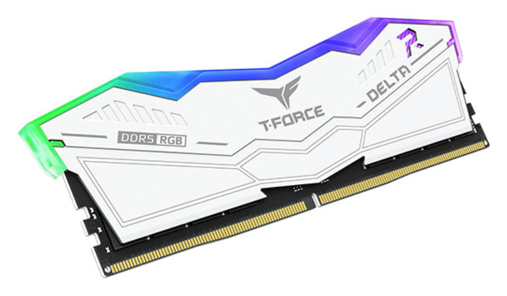 DDR5 TEAMGROUP T-FORCE DELTA RGB 32GB X2 6000 BLANCO - detalle