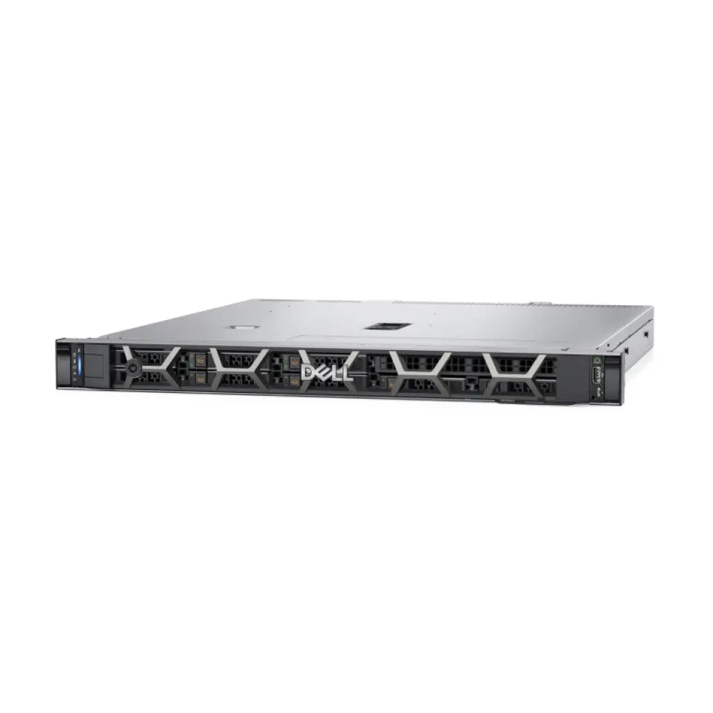 Servidor Dell PowerEdge R350 en bastidor 1U con Intel Xeon E-2334, 16 GB RAM y disco de 600 GB, fuente de 600 W.
