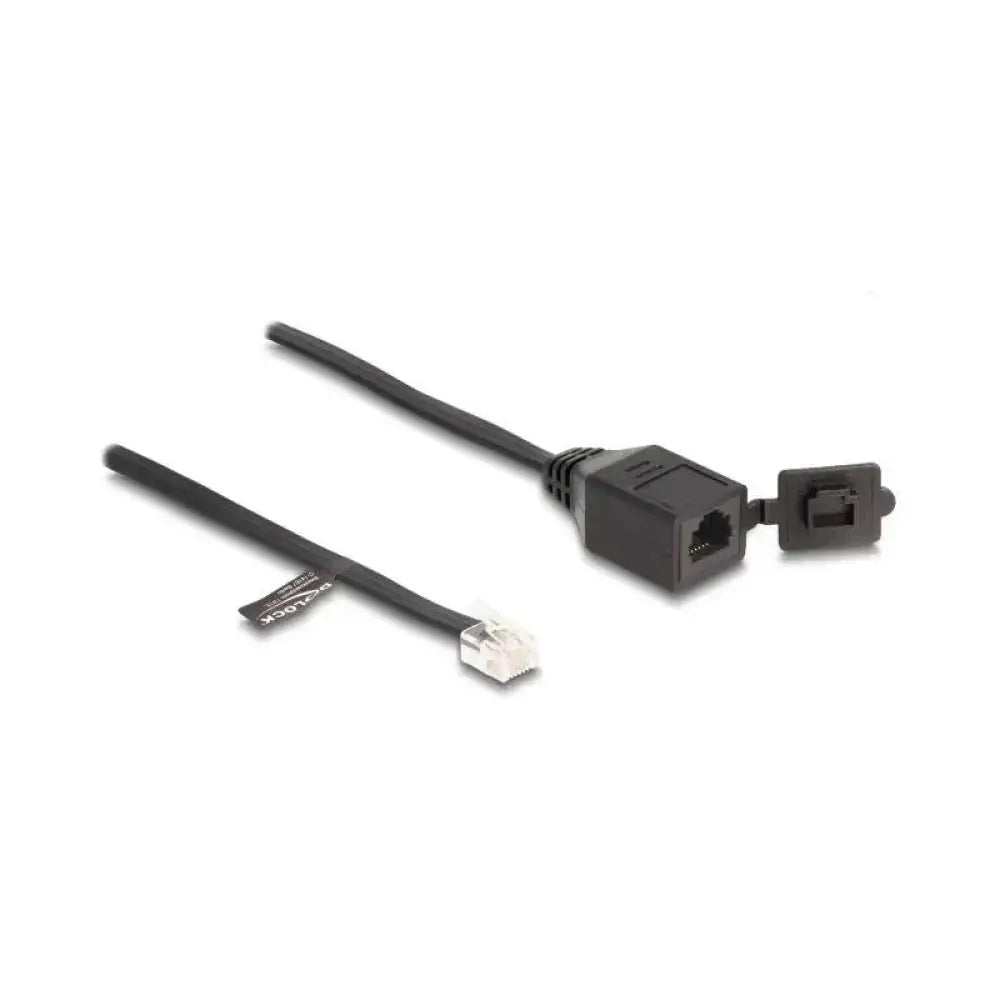 Delock Cable RJ11 macho a RJ11 hembra con tapa - detalle
