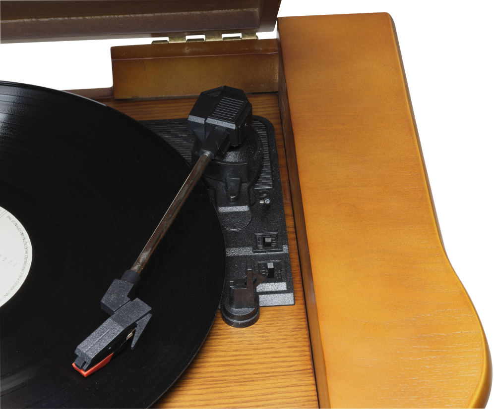 DENVER GIRAD RETRO 33 A 78 RPMFM CD USB CASSETTE ALTAVOCES - detalle