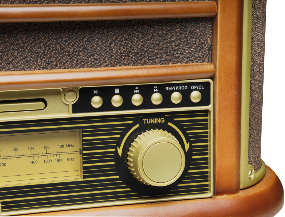 DENVER GIRAD RETRO 33 A 78 RPMFM CD USB CASSETTE ALTAVOCES - detalle