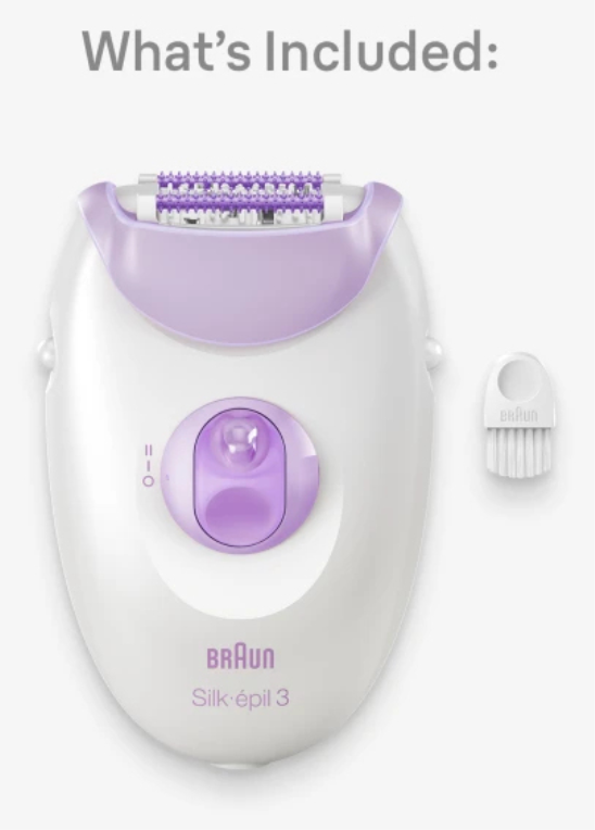 DEPILADORA ELECTRICA BRAUN SILK-EPIL 3 SE3-000 RODILLO MASAJE LUZ SMARTLIGHT - detalle