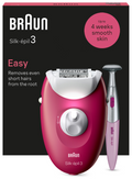 DEPILADORA ELECTRICA BRAUN SILK-EPIL 3 SE3-202 RODILLO MASAJE LUZ SMARTLIGHT