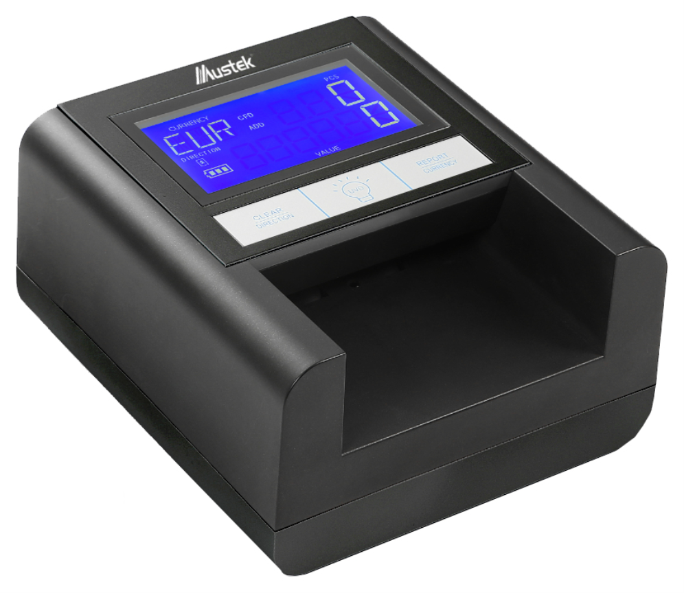 DETECTOR DE BILLETES FALSOS MUSTEK D9 MOTORIZADO