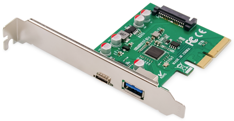 DIGITUS TARJETA PCIE USB TYPE-C + USB-A