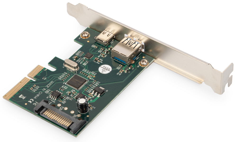 DIGITUS TARJETA PCIE USB TYPE-C + USB-A - detalle
