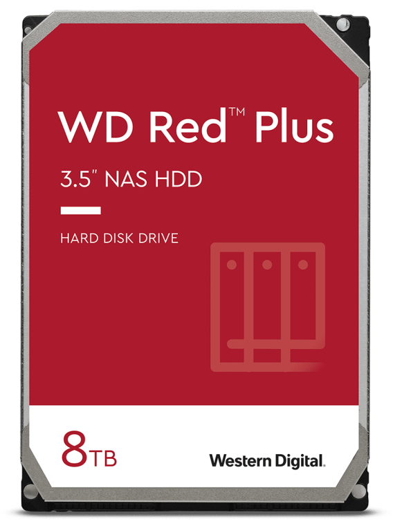 Western Digital Red Plus disco duro interno 8 TB 5640 RPM 256 MB 3.5" Serial ATA III